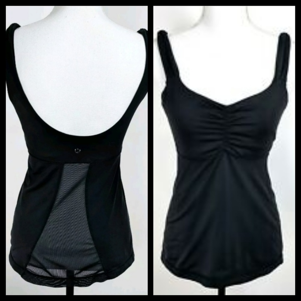 SALE!! Rare Aria mesh tank  ruched shoulder